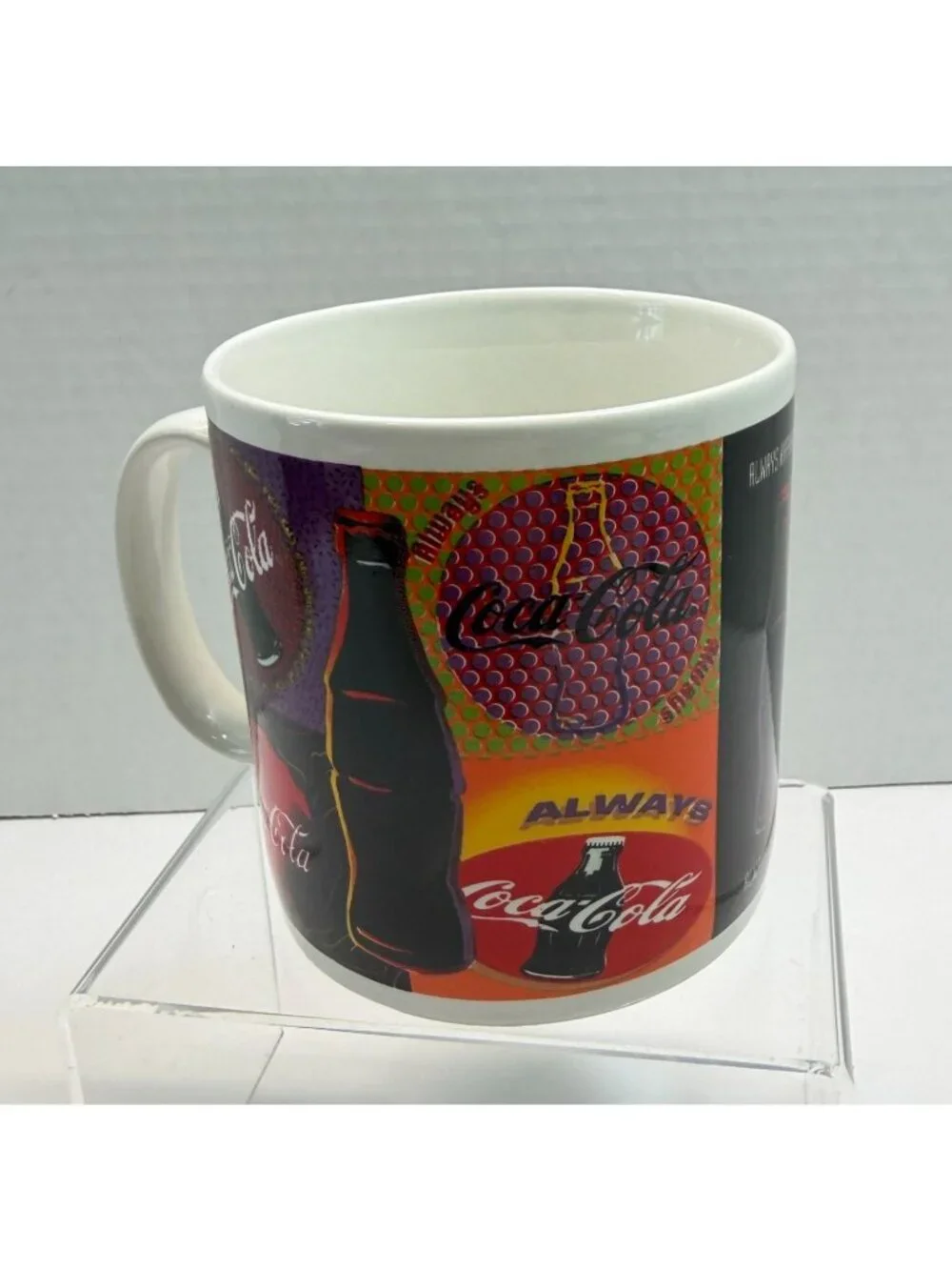 Coca-Cola Always Happening Coffee Mug Retro Pop Art Colorful Vintage 1990s